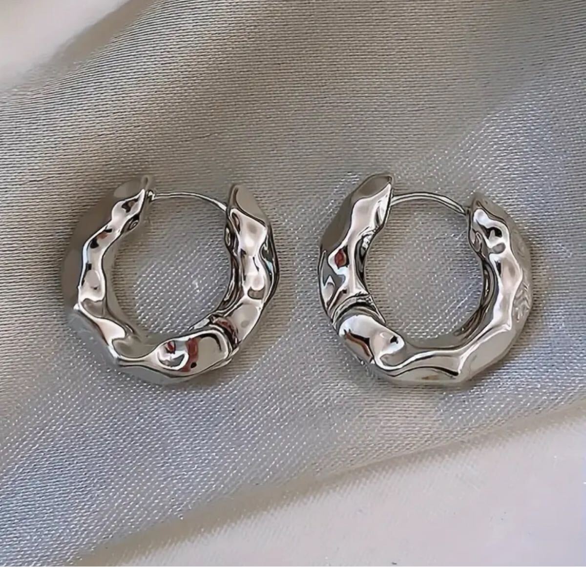 フープピアス シルバー ピアス 両耳_画像2