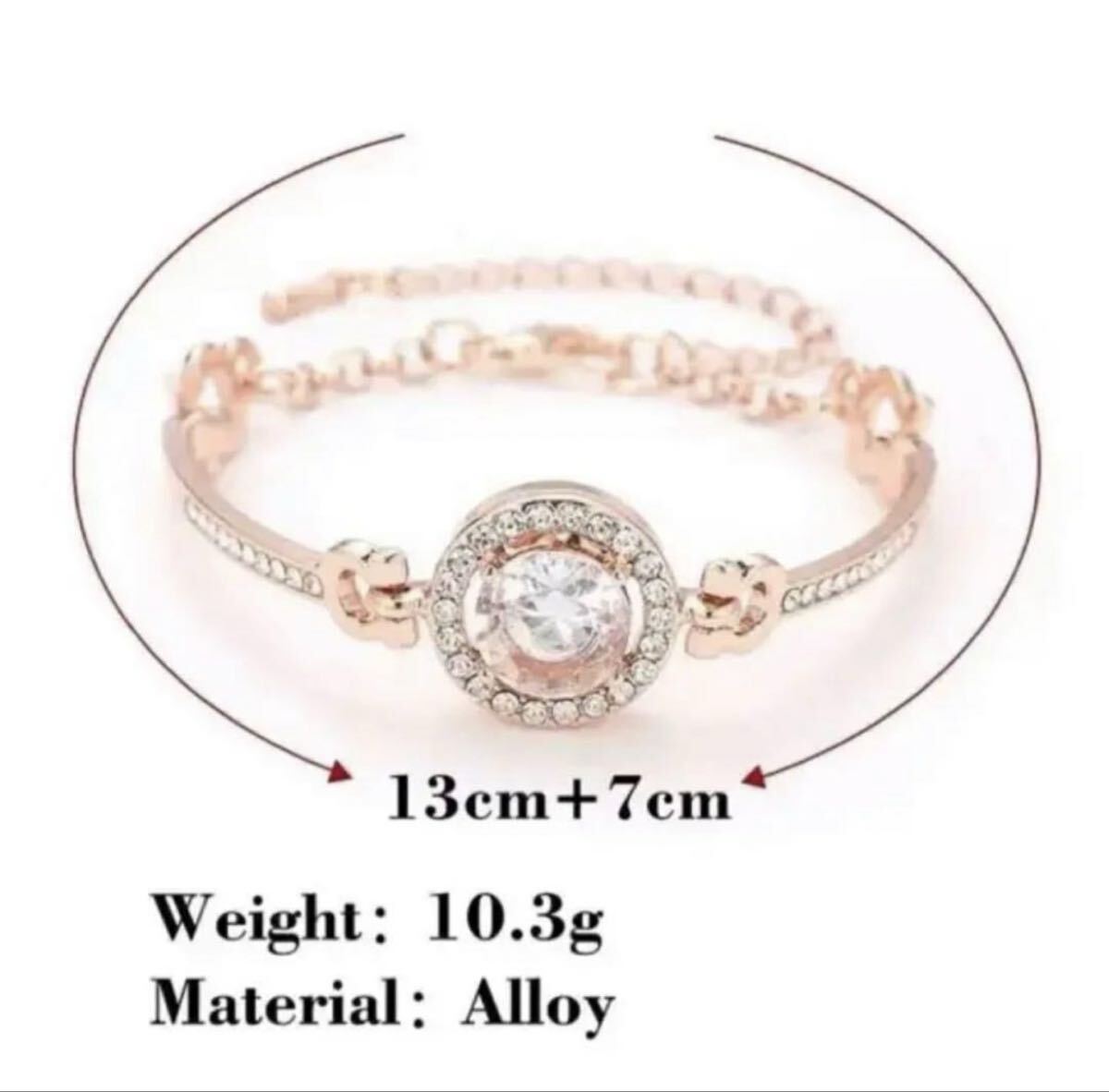 ブレスレット アクセサリー ローズゴールド シンプル_画像5