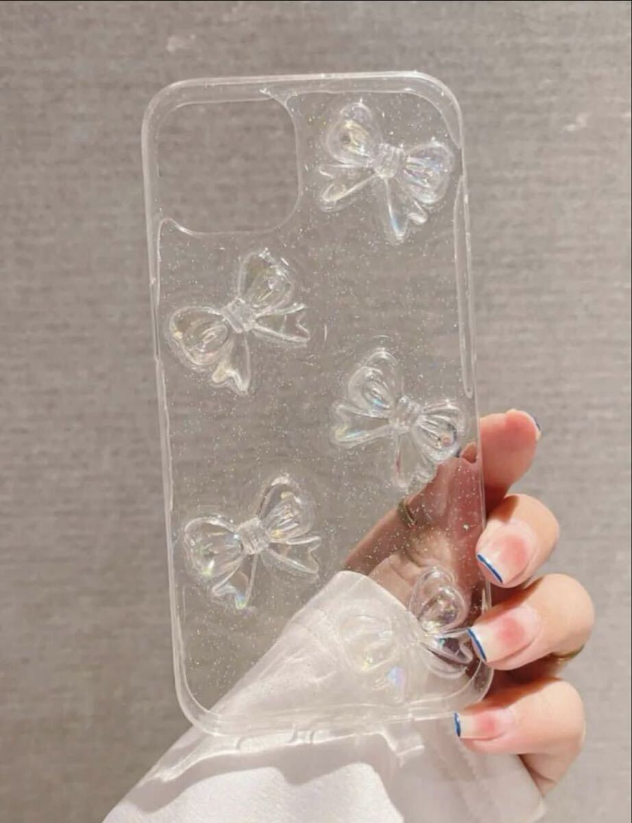 iPhoneケース リボン 透明 クリアケース スマホケース ワンホン_画像5