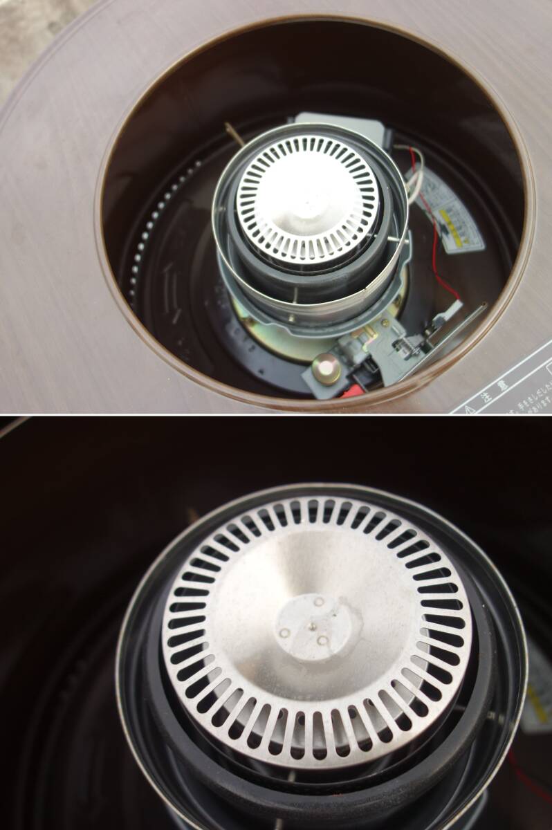 【中古】M▽トヨトミ 石油コンロ 石油ストーブ 煮炊き用 しん式 煮炊暖房用 暖房器具 屋内用 丸型 木目 HH-216 (27957)_画像3