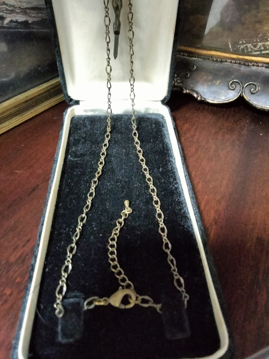 ビンテージネックレス レトロ アンティーク キリスト ジーザス クロス 磔刑 フリーメイソン 箱付 イタリア製 ITALY_画像2