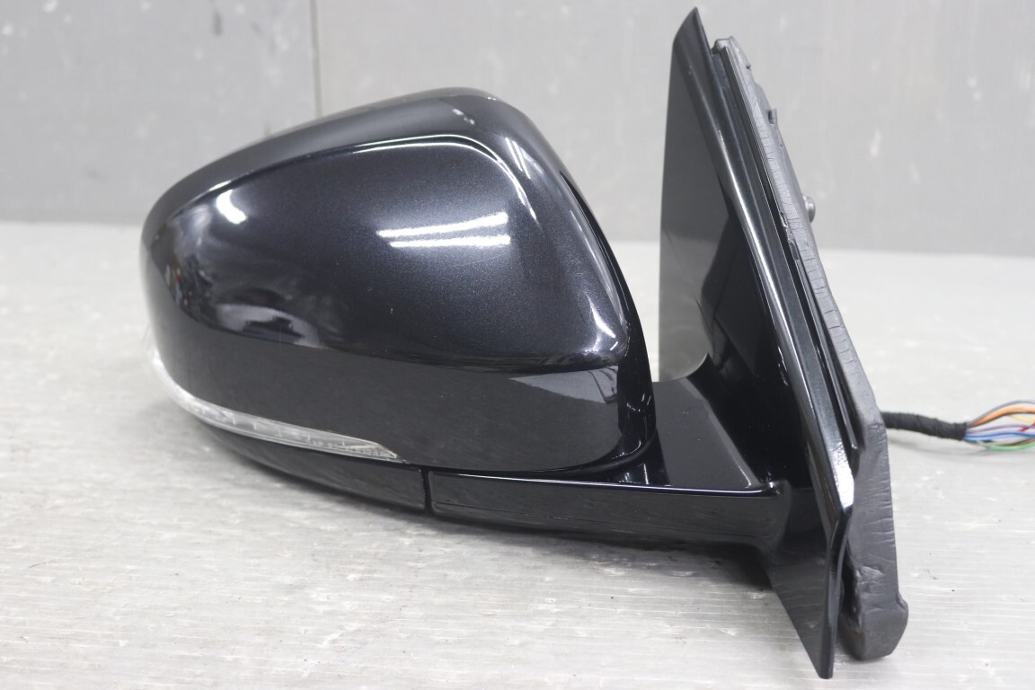 ボルボ V40 T4 右H (MB4164T) 純正 右 ドアミラー ウィンカー ウェルカムランプ 電格 12P ブラック系 サイドミラー Volvo 右ミラー p058775_画像1