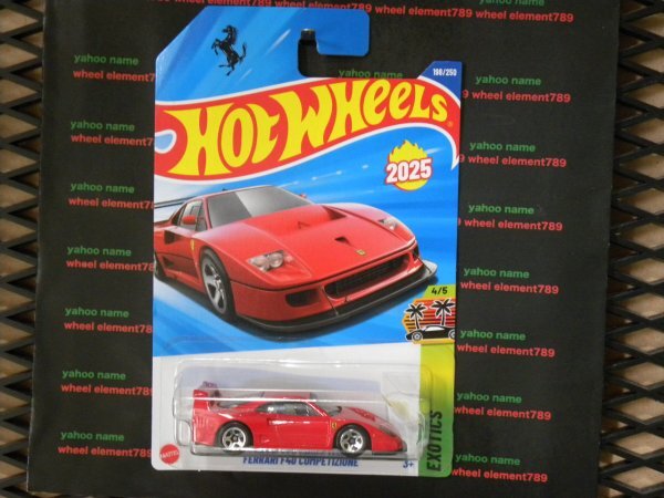 即決☆☆FERRARI F40 COMPETIZIONE フェラーリF40 コンペティツィオーネ HW EXOTICS Hot Wheels☆2025 ☆JC_画像2