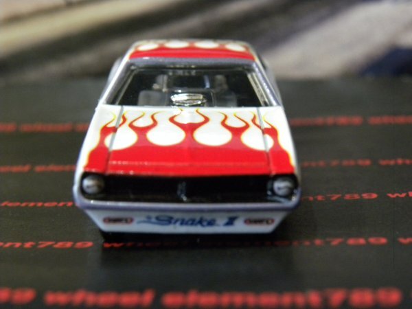 即決☆☆ルース '72 PLYMOUTH CUDA FC SNAKE プリムスクーダ　スネークファニーカー　 ホットウィール プレミアムモデル_画像6