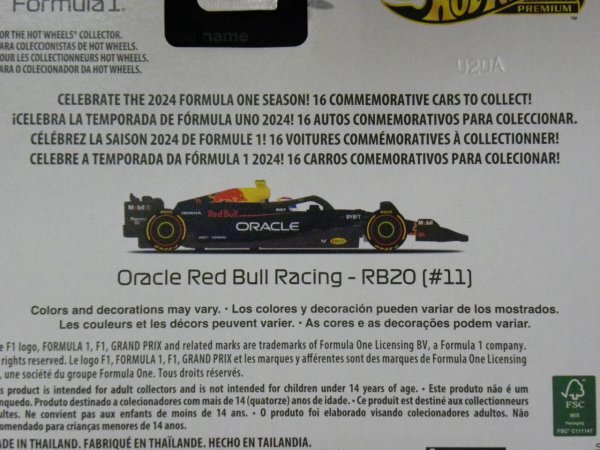 即決☆☆#11 オラクル レッドブル・レーシング RB20 (#11) Oracle Red Bull Racing - RB20 Formula 1 プレミアム HOT WHEELS☆_画像6