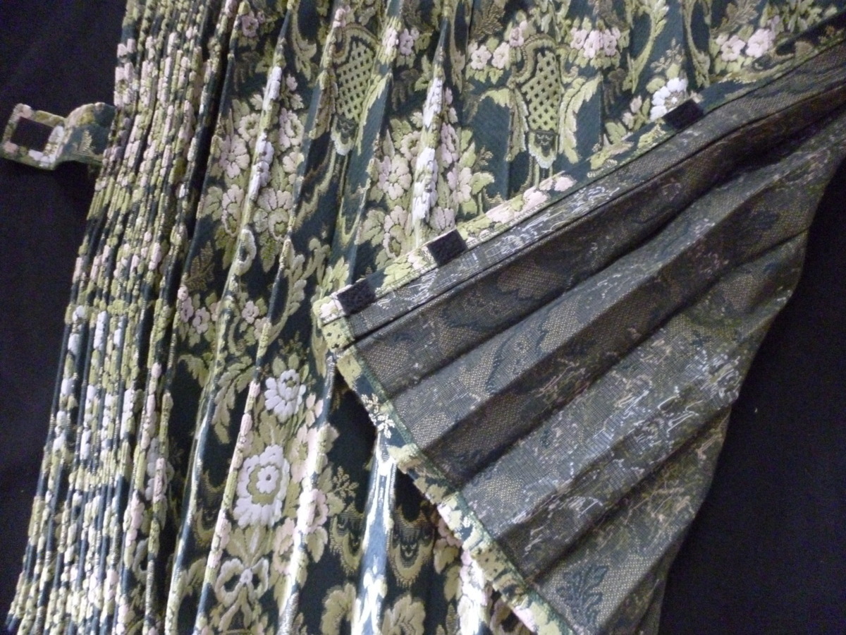 ［花かご］アコーディオン式仮眠カーテン　グリーン_画像3