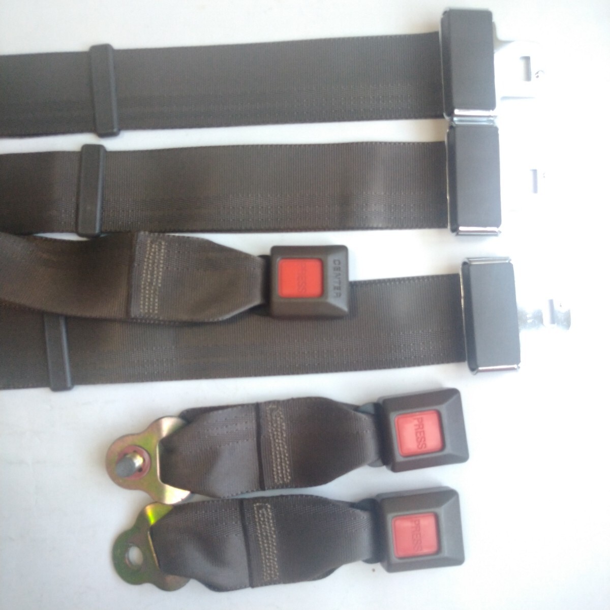 美品トヨタ ソアラMZ20 MZ21 リアシートベルト 左右センター3本セット1989年製_画像10