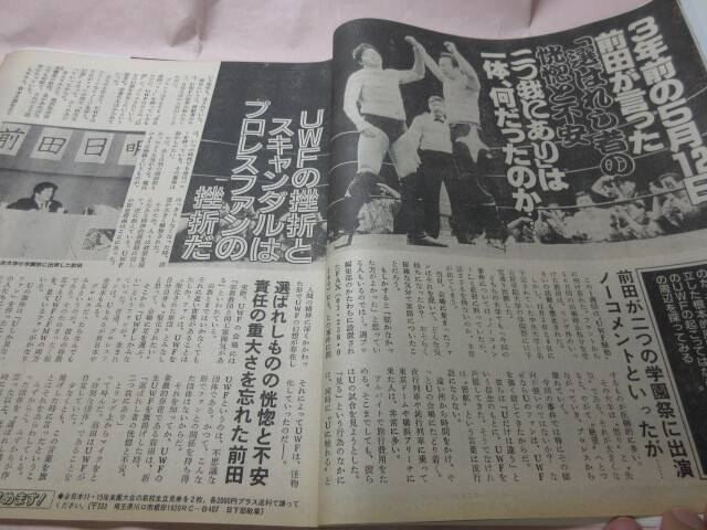 「週刊プロレス　NO.407　1990．11／20」前田告発　シン新日復活　ベースボールマガジン社_画像6