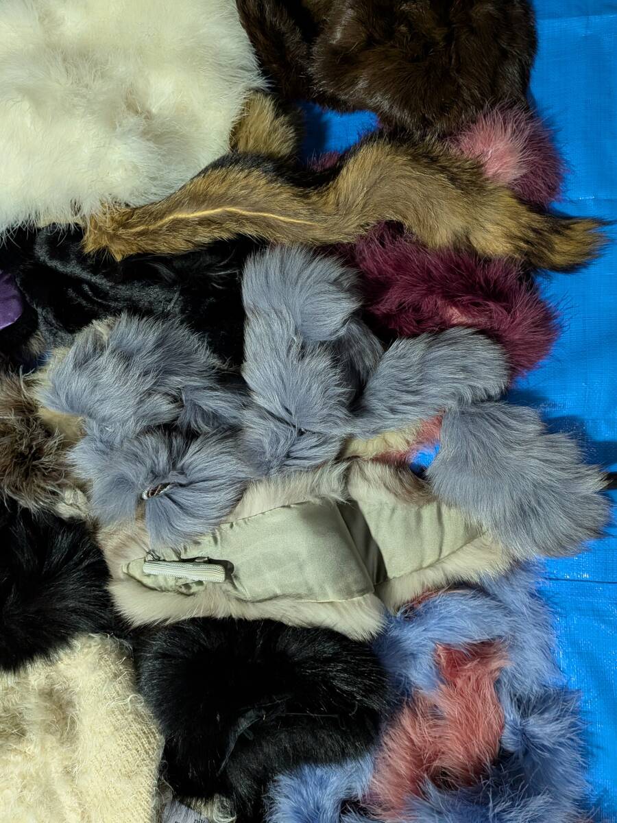 【No-2】■1円~売り切り■毛皮の卸売り■フリマ出品■リアルファー■マフラー・ショール(材料用含)等小物■複数点セット_画像7