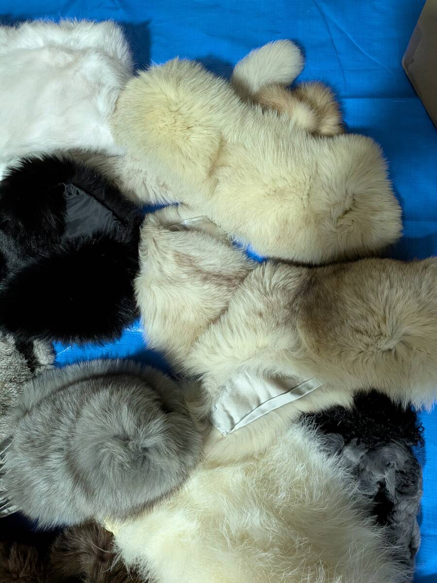 【No-8】■1円~売り切り■毛皮の卸売り■フリマ出品■リアルファー■マフラー・ショール(材料用含)等小物■複数点セット_画像7