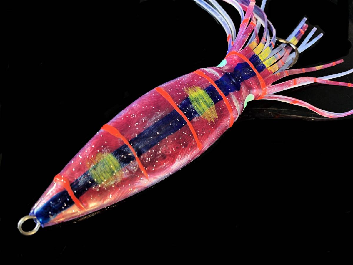 超重量!マグロ釣りに!【リアルケイムラ烏賊ベイト約600グラムg 全長24cm】深海釣りドテラ流し クエ ヒラマサ イカ型ルアージグ_画像2