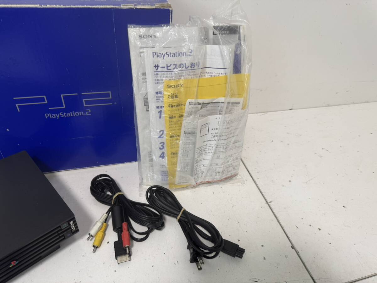 【箱付き】【ソニー PS2 本體セット SCPH-50000 ブラック メモリーカード コントローラー 】