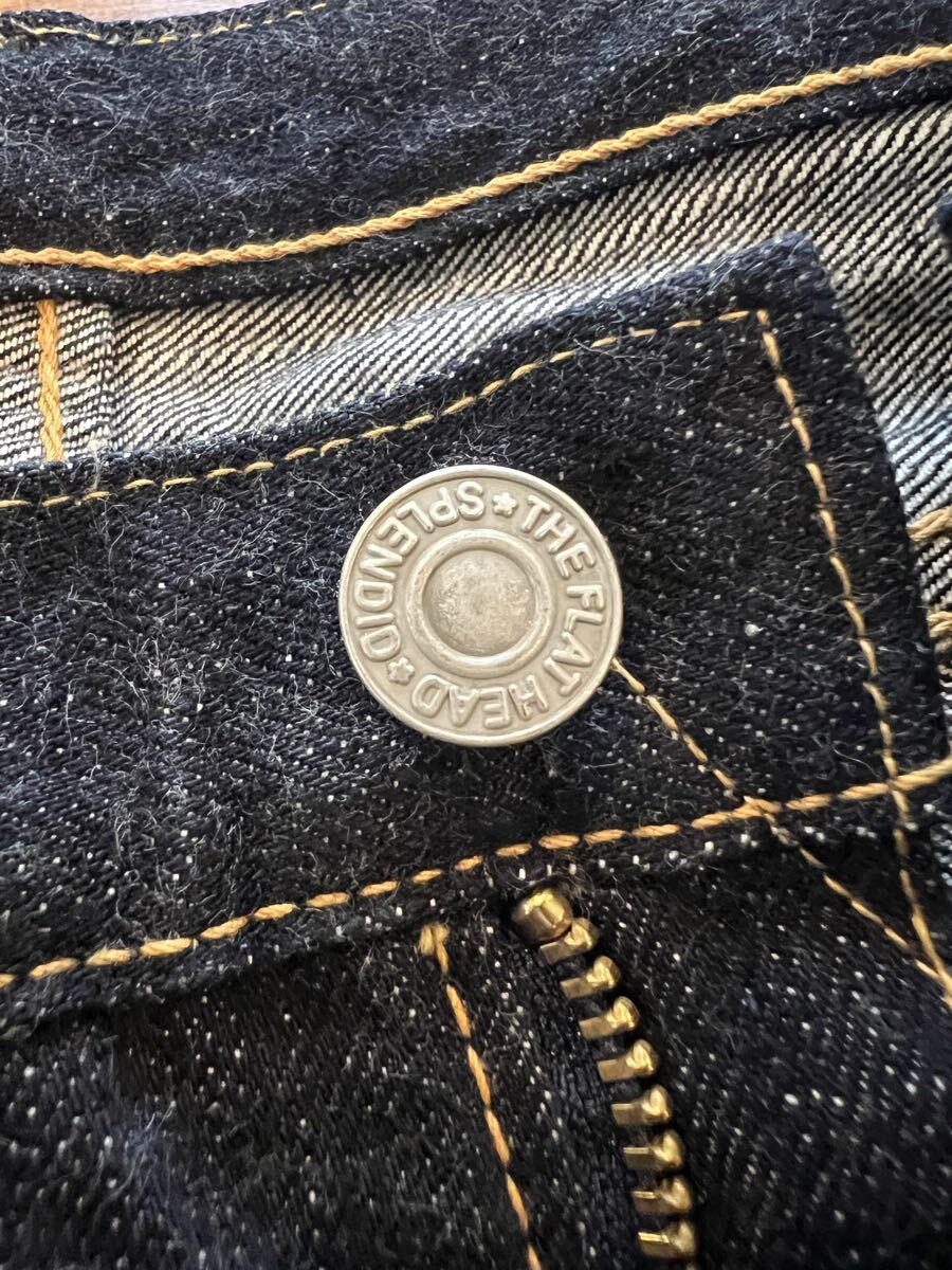 THE FLAT HEAD ザフラットヘッド 3007 W34 濃紺 ジーンズ デニムパンツ デニム ブーツカット 3005 ワンウォッシュ_画像5
