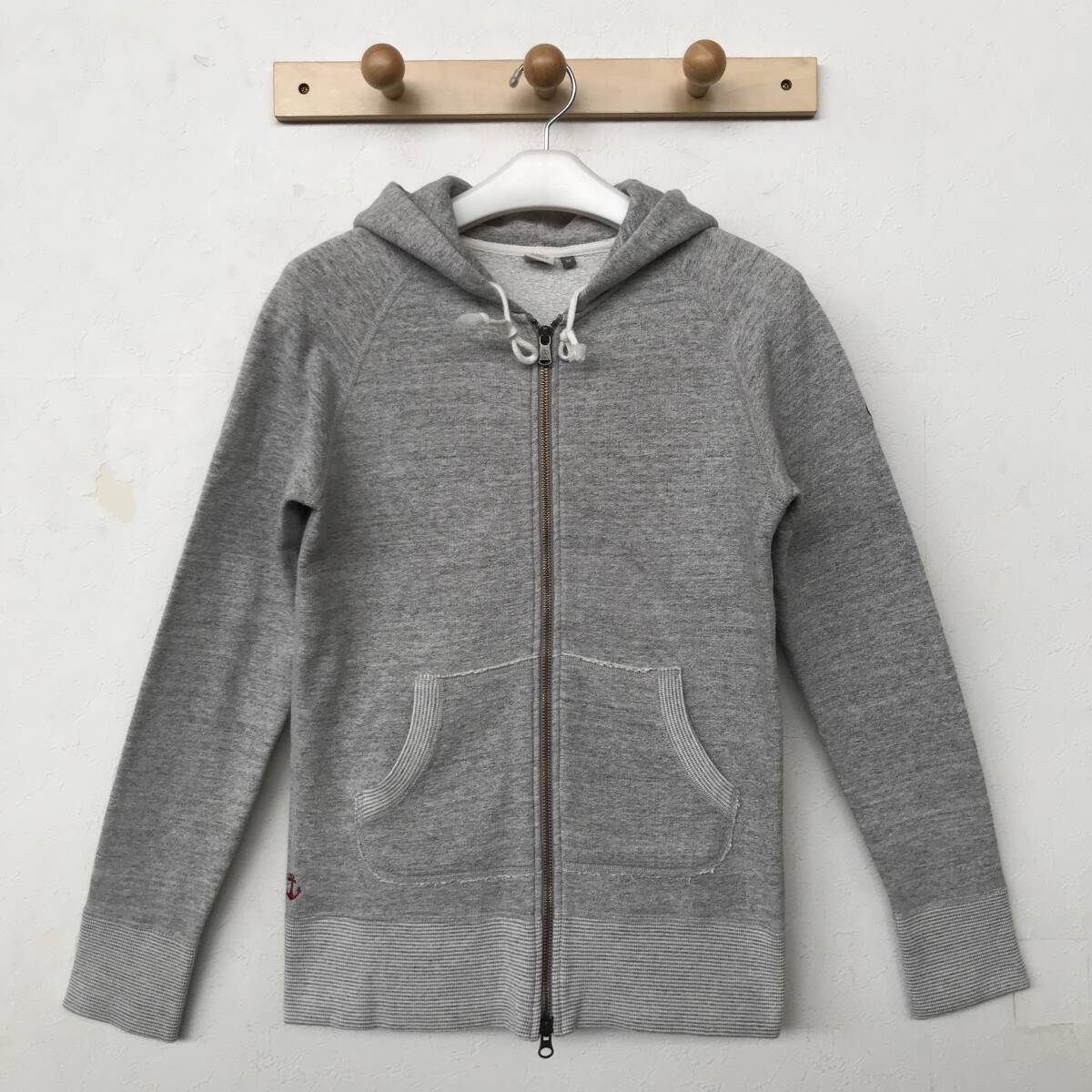 AIGLE Aigle женский полный Zip тренировочный Parker вышивка ввод прекрасный товар size M BEJ2205