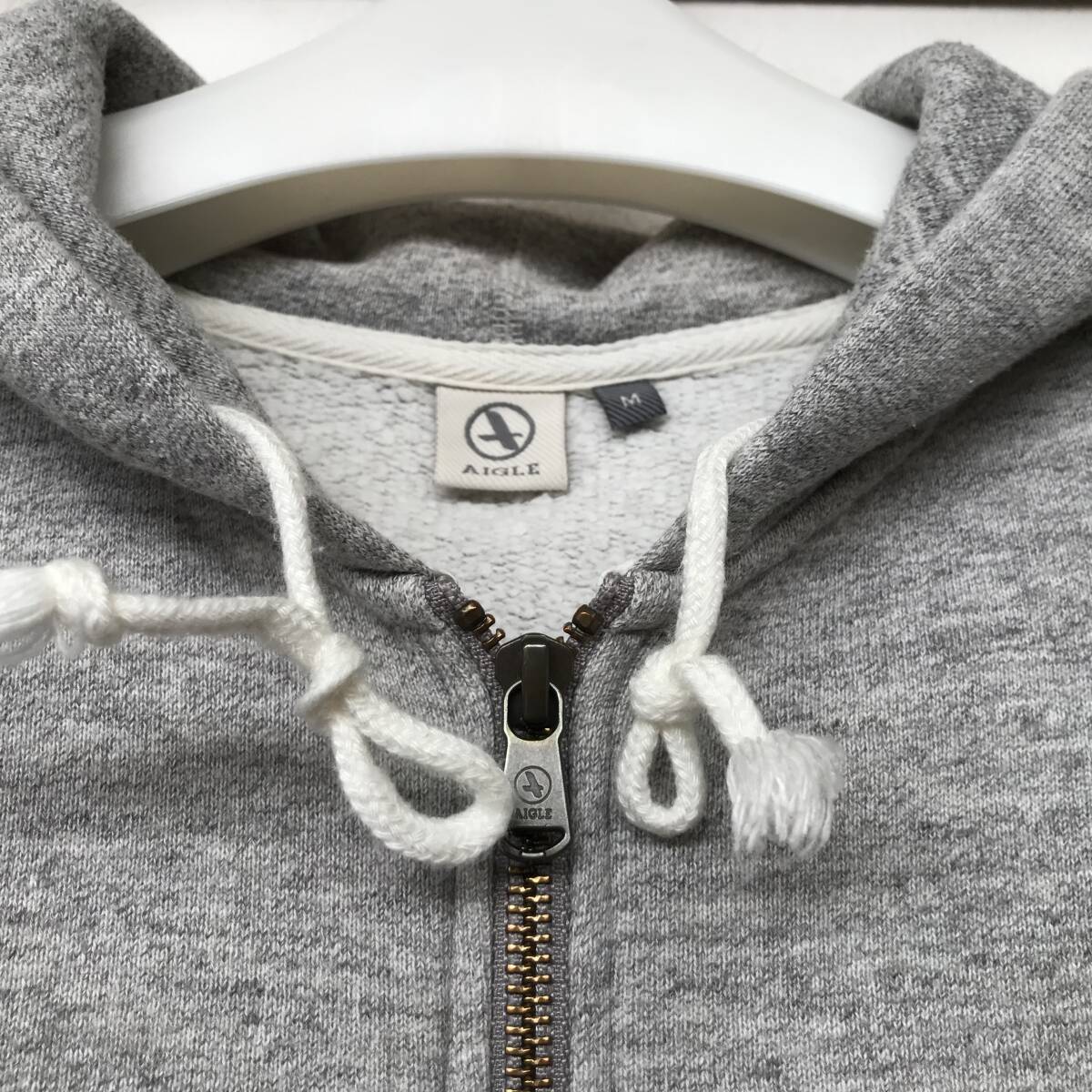 AIGLE Aigle женский полный Zip тренировочный Parker вышивка ввод прекрасный товар size M BEJ2205