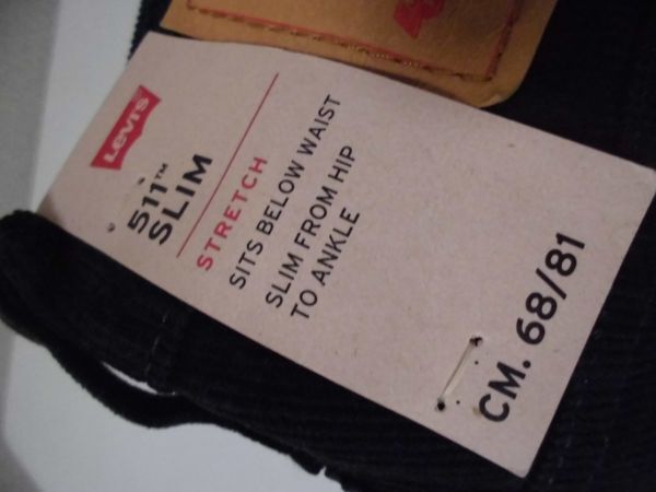 未使用◆Levi's◇◆W27 ブラック◇511◆リーバイス ジーンズ SLIM_画像3