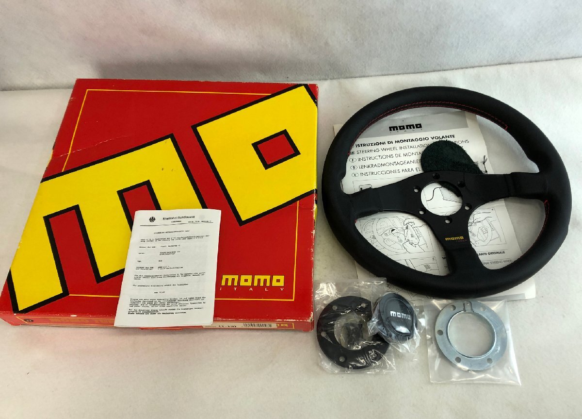 ★中古品★ステアリングハンドル T-13 チューナー 320mm ブラック MOMO_画像1