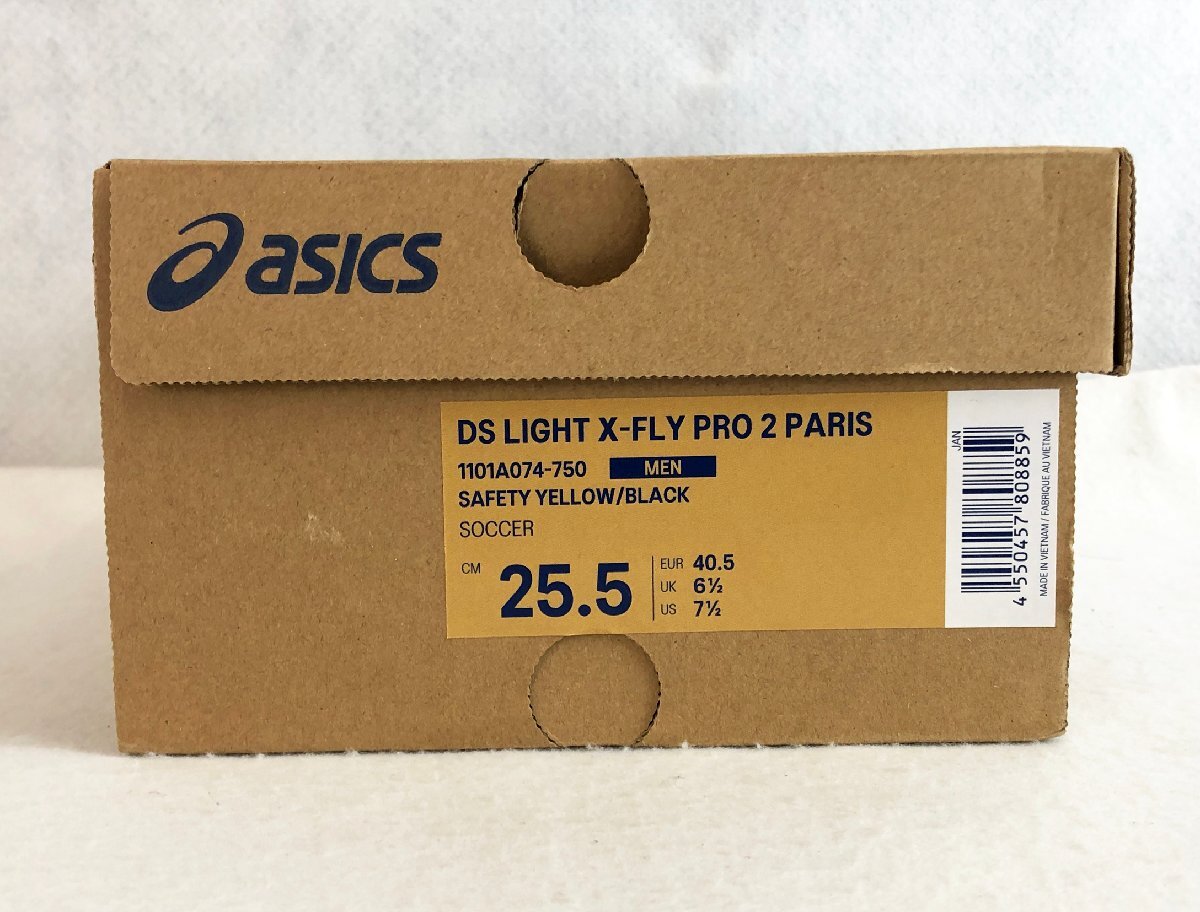 ☆未使用品☆サッカースパイク DS LIGHT X-FLY PRO 2 PARIS 1101A074-750 SAFETY YELLOW/BLACK 25.5cm asics アシックス