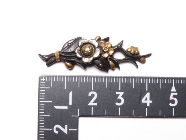 [12199] Edo ~ Meiji оригинал меч принадлежности красный медь . гравировка глаз .( первый товар * покупка товар )