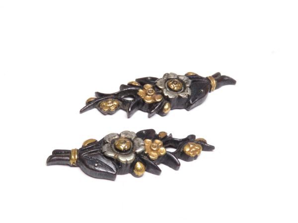 [12199] Edo ~ Meiji оригинал меч принадлежности красный медь . гравировка глаз .( первый товар * покупка товар )