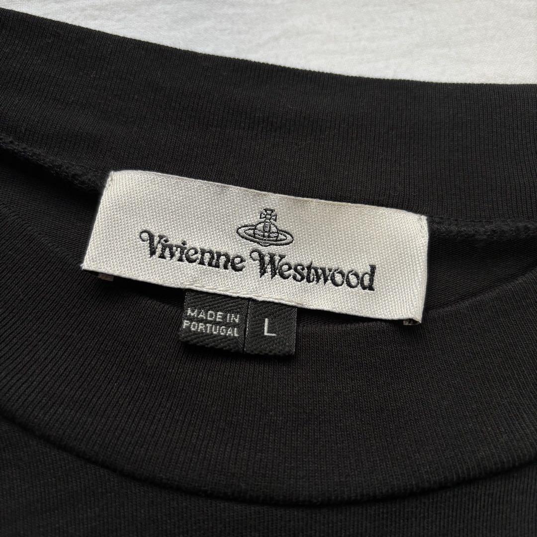 ポルトガル製　ヴィヴィアン・ウエストウッド　刺繍ロゴ　ロングTシャツ　Lサイズ　ブラック_画像5