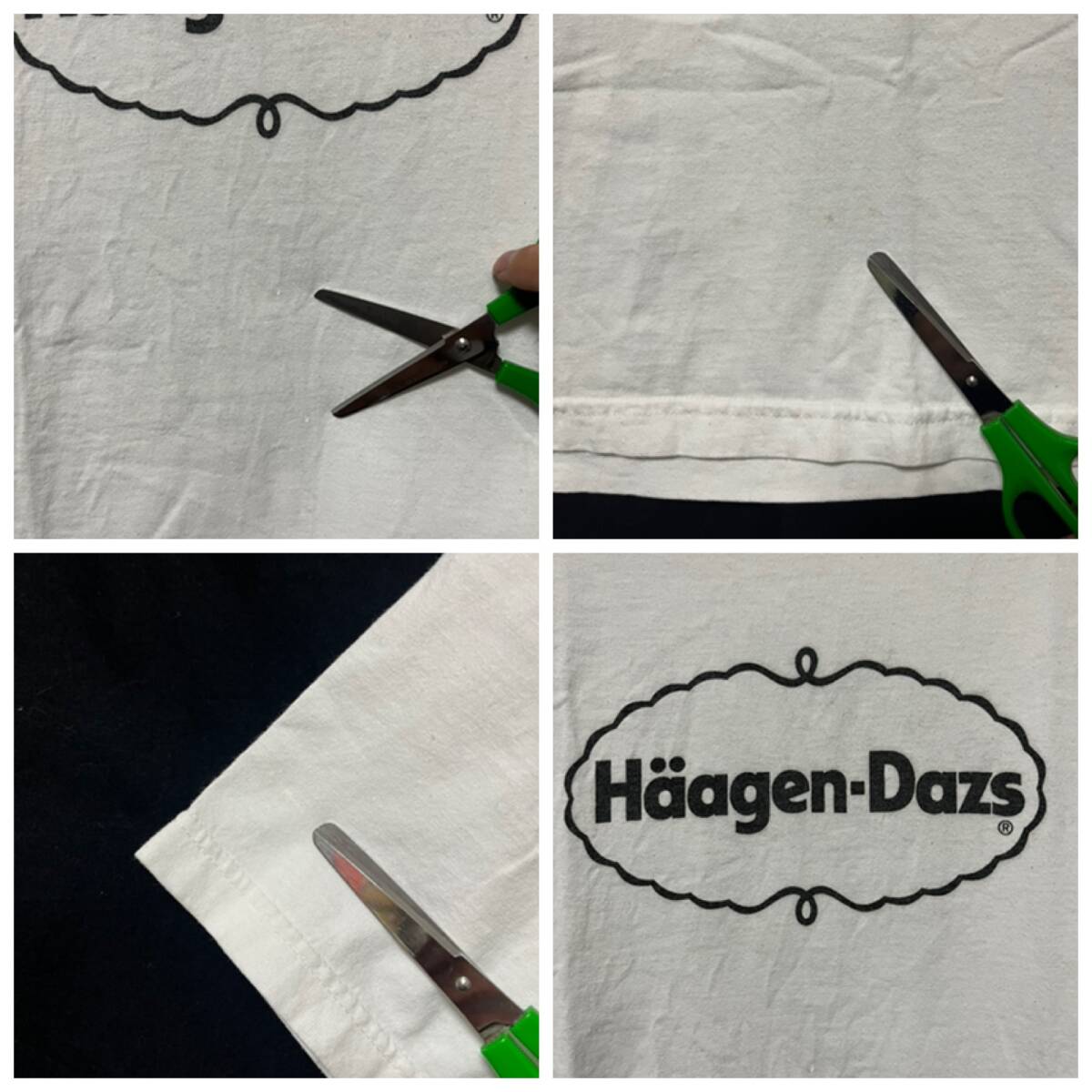 USA製 90s Haagen-Dazs ハーゲンダッツ Tシャツ L (P-7-2)_画像3