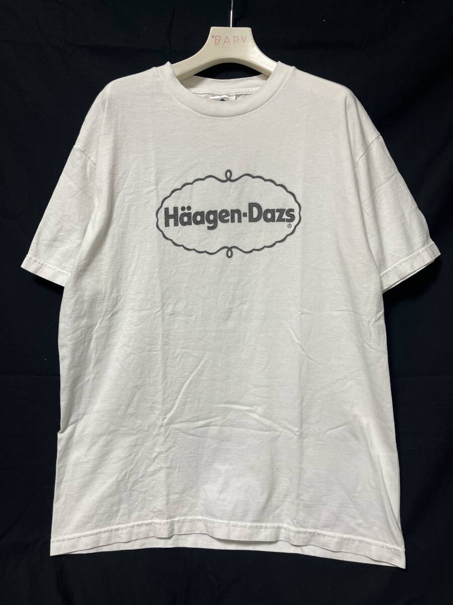 USA製 90s Haagen-Dazs ハーゲンダッツ Tシャツ L (P-7-2)_画像1