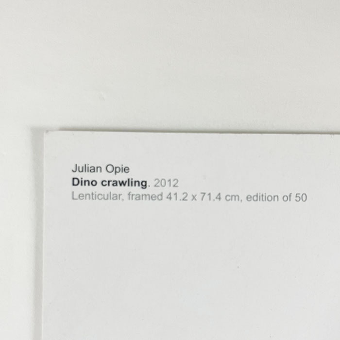  ограничение коврик рамка товар /Julian Opie[Dino crawling 2012]