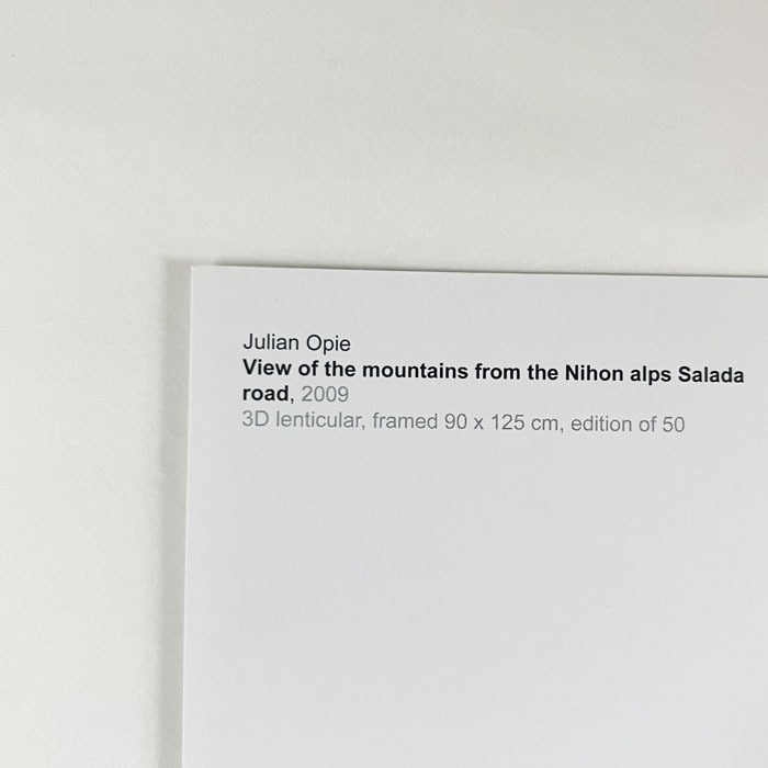 ограничение коврик рамка товар /Julian Opie[View of the mountains from the Nihon alps Salada road 2009]