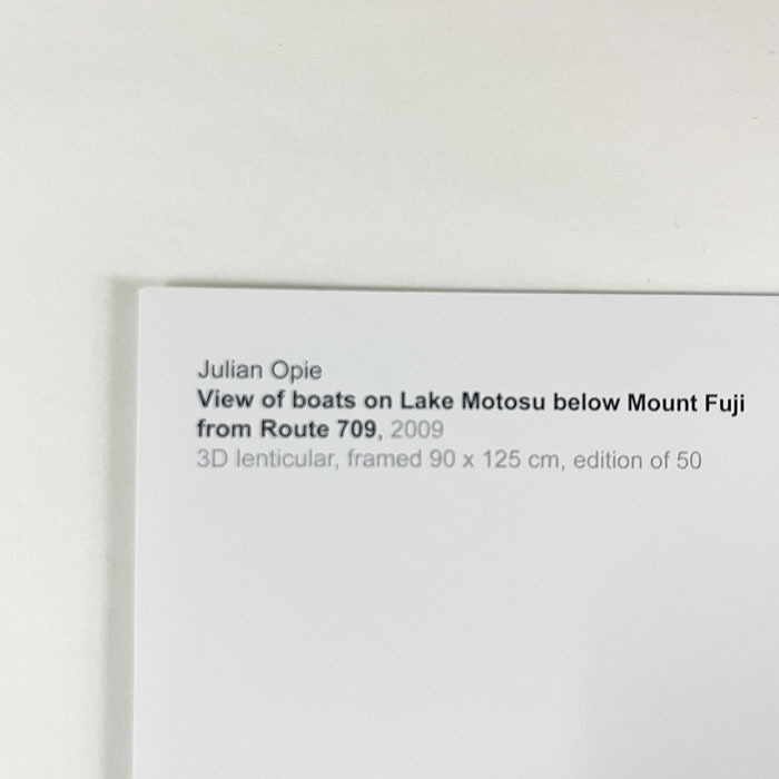  ограничение коврик рамка товар /Julian Opie[View of boats on Lake Motosu below Mount Fuji from Route 709 2009]