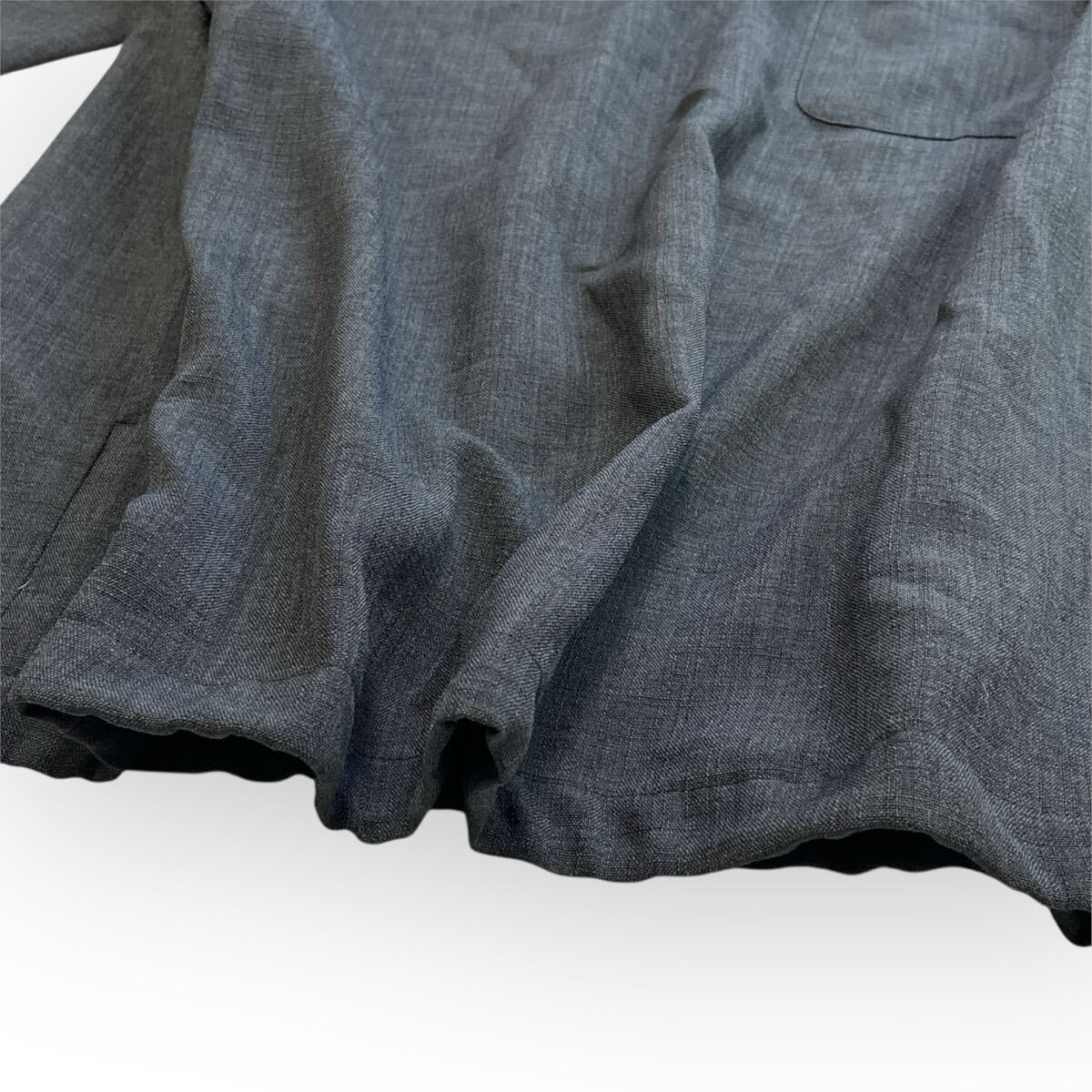 SHIPS any シップスエニィ メランジオックス スピンドル ポケット Tシャツ クルーネック 長袖Tシャツ ダークグレー メンズL_画像8