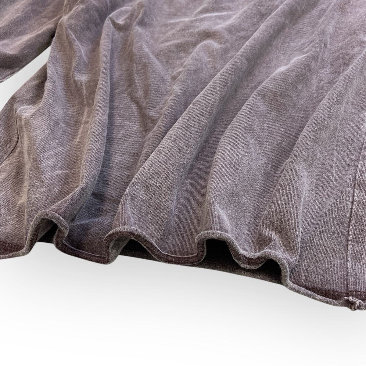 UNITED ARROWS ブルーレーベル カットソー 長袖 Tシャツ ダメージ 綿100% 赤茶色 レディースメンズL_画像6