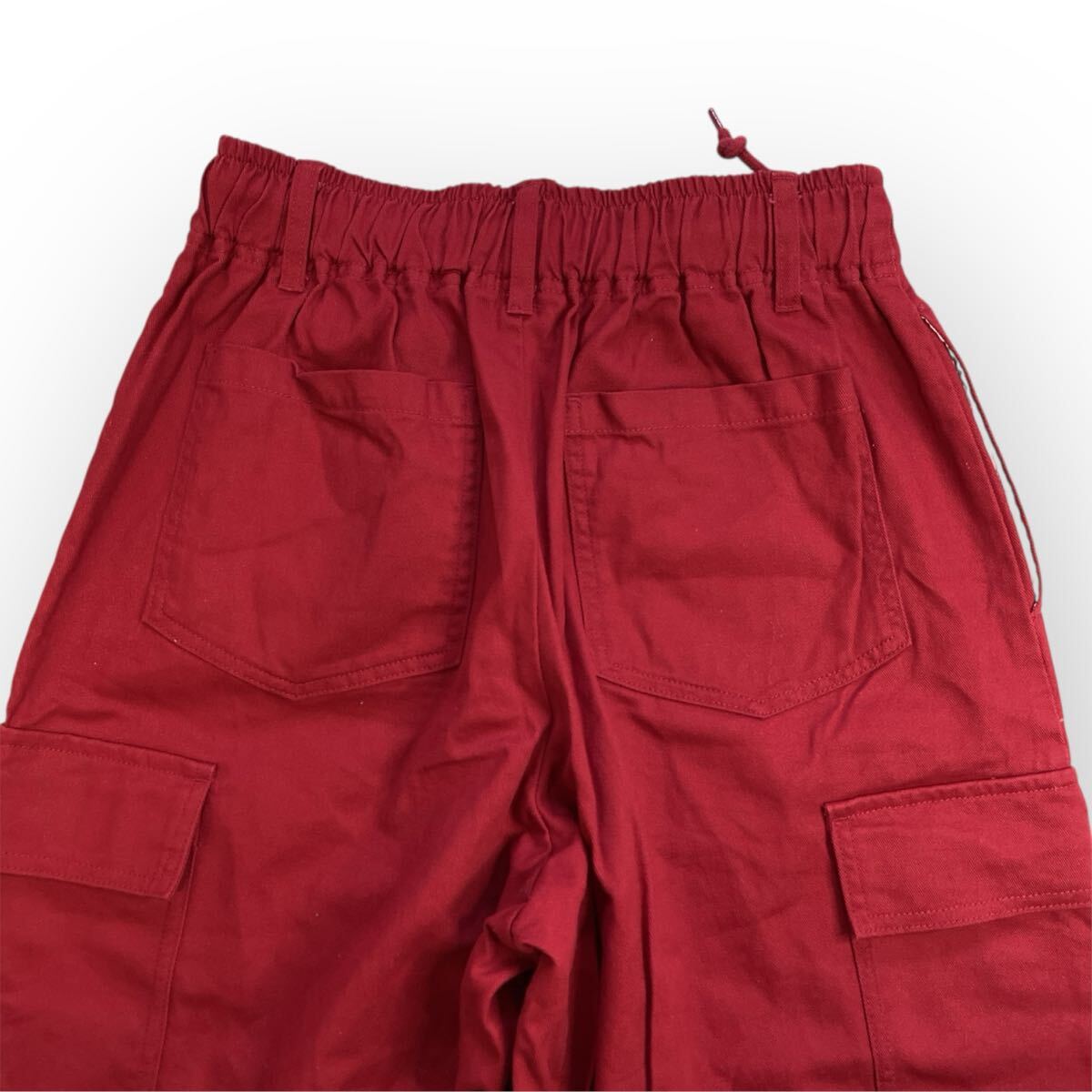 makes style SPINNS スピンズ カラースノーカーゴパンツ カラーパンツ 赤 レッド ストリートコーデ レディースメンズS_画像7