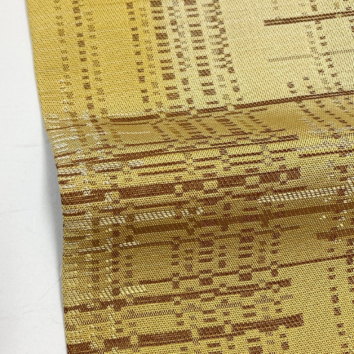 着物月花　幾何学文様　御召　正絹　ki6061_画像7