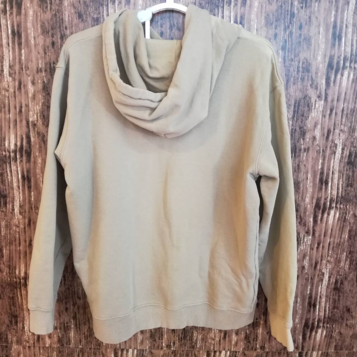 中古 古着 NAVY ネイビー パーカー スウェット スエット トレーナー メンズ XLサイズ 2L LL 茶色 ブラウン カジュアル おしゃれ 送料無料_画像3