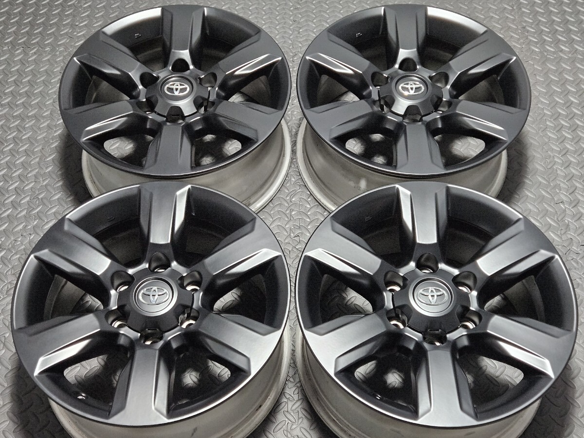 ◆マットブラック塗装◆トヨタ 150系 ランドクルーザープラド 中期 純正 17インチ 139.7/6H 7.5J+25 200系ハイエース ハイラックスサーフ_画像1