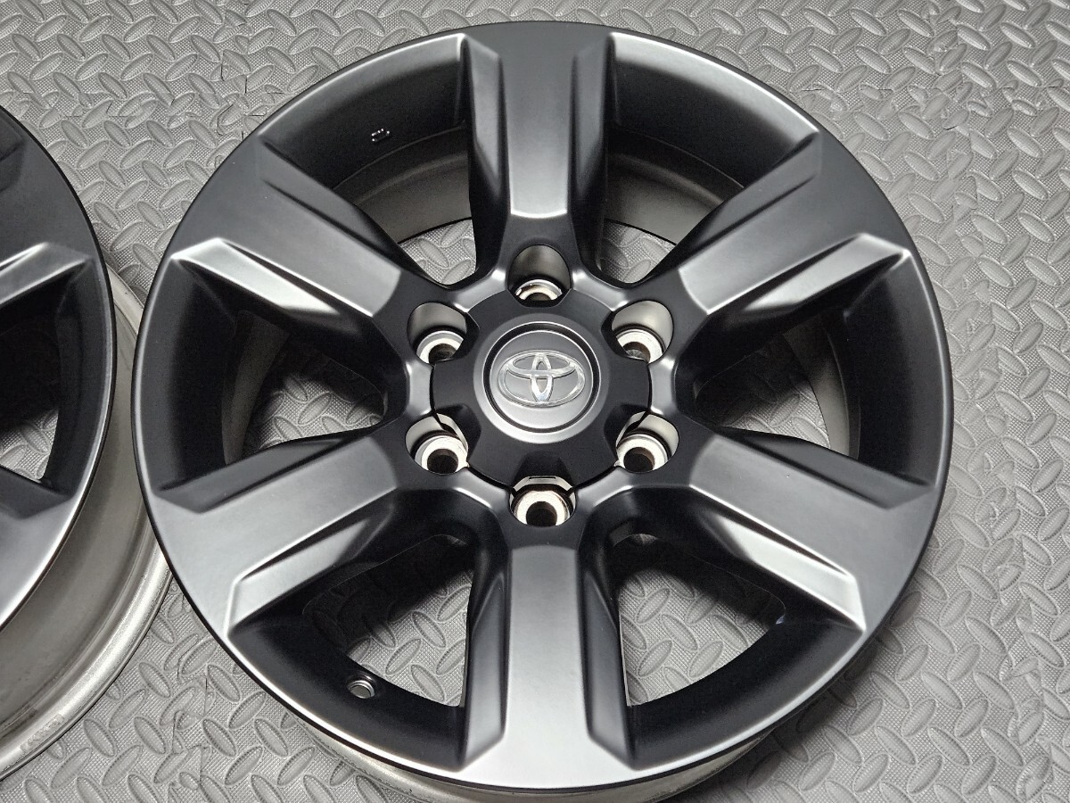 ◆マットブラック塗装◆トヨタ 150系 ランドクルーザープラド 中期 純正 17インチ 139.7/6H 7.5J+25 200系ハイエース ハイラックスサーフ_画像5