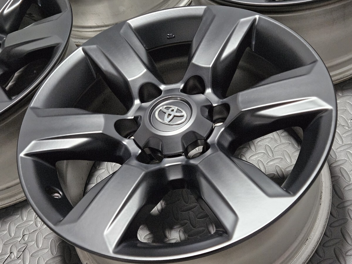 ◆マットブラック塗装◆トヨタ 150系 ランドクルーザープラド 中期 純正 17インチ 139.7/6H 7.5J+25 200系ハイエース ハイラックスサーフ_画像6