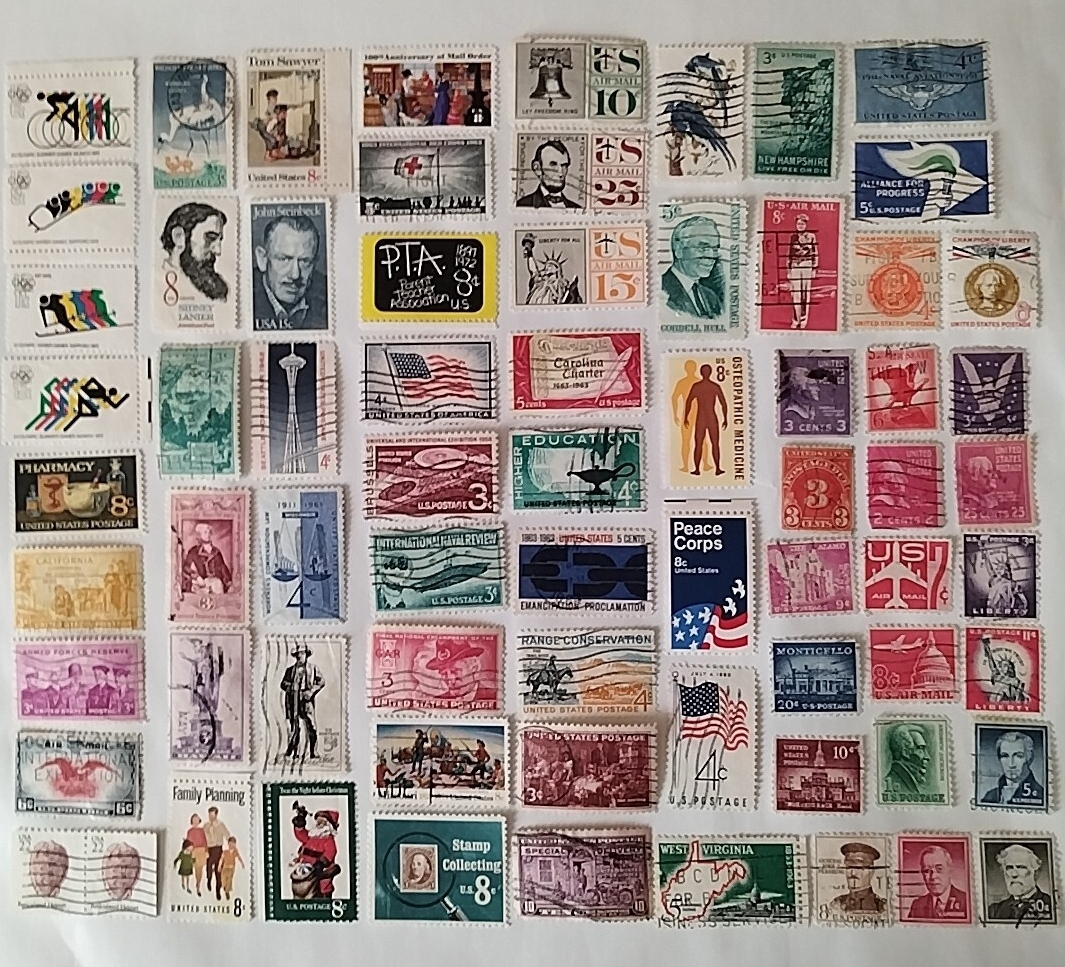 アメリカの古い切手 70枚　外国切手 US POSTAGE_画像1