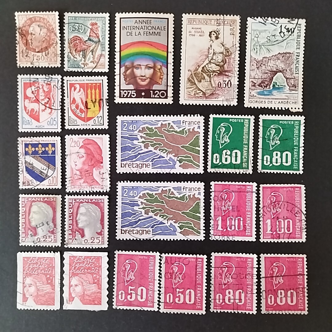 フランスの切手 23枚　外国切手　REPUBLIQUE FRANCAISE / FRANCE used_画像1