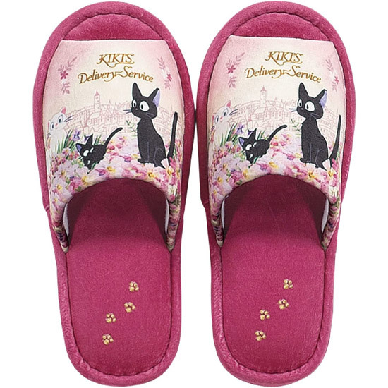 センコー スリッパ 魔女の宅急便 トワイライトジジ フリーサイズ 64135 ピンク [管理:1100045191]_画像1