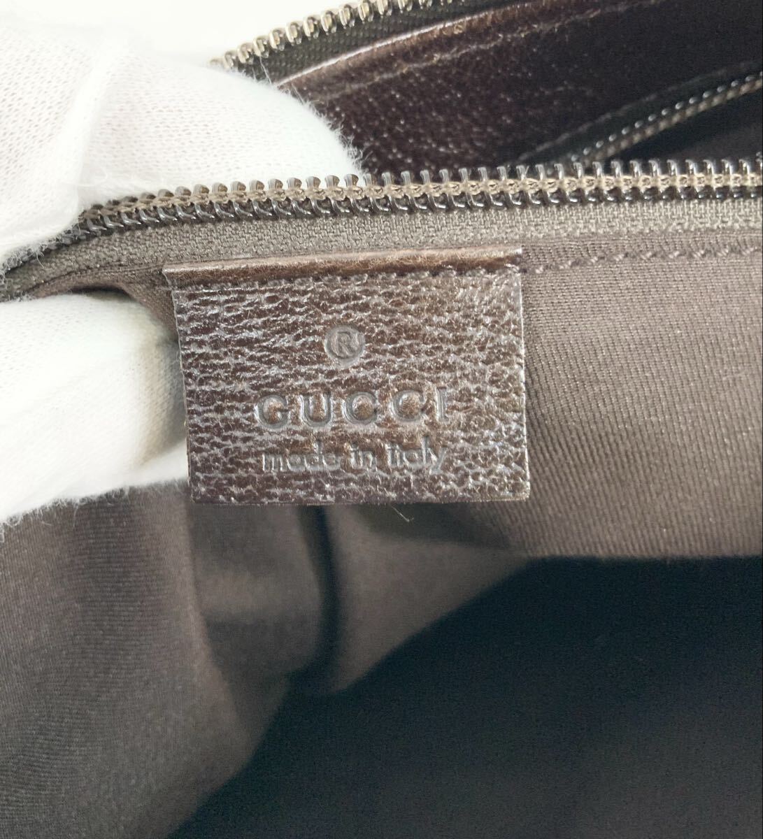 【2】ショルダーバッグ 斜めがけカバン グッチ GUCCI 114273 GGキャンバス GG柄 ベージュ系 レディース クロスボディ イタリア製_画像5