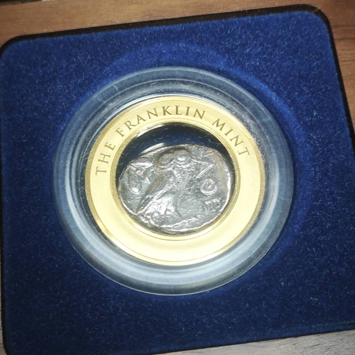 フランクリンミント社 The Athenian Owl Silver Tetradrachm フクロウ アテネ コイン 硬貨 ケース付_画像3