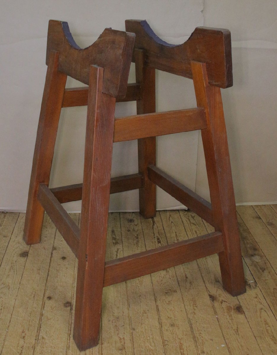 時代市場■長期保管品■大型品 欅製長胴太鼓用宮台■引取・着払限定■打楽器・祭礼具_画像2