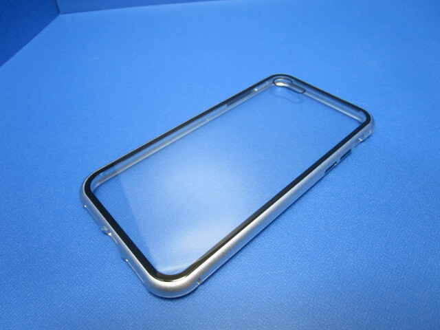 campino カンピーノ アルミハイブリッドケース アルミバンパー + 強化ガラス マグネット式 iPhone SE 第3・2世代 8 7 シルバー ★t_画像6