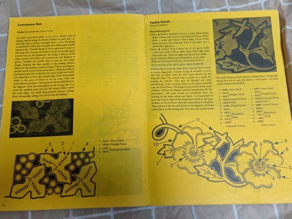 洋書■カットワーク刺繍 CUT WORK EMBROIDERY 1976年 実物大型紙付 全英文_画像8