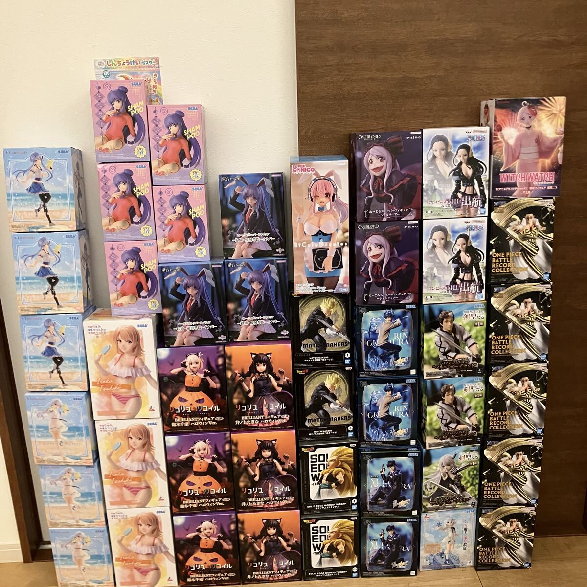 46体セット プライズフィギュア まとめ売り ワンピース ドラゴンボール リコリスリコイル 等 美少女系 少年漫画系 新作 新品未開封