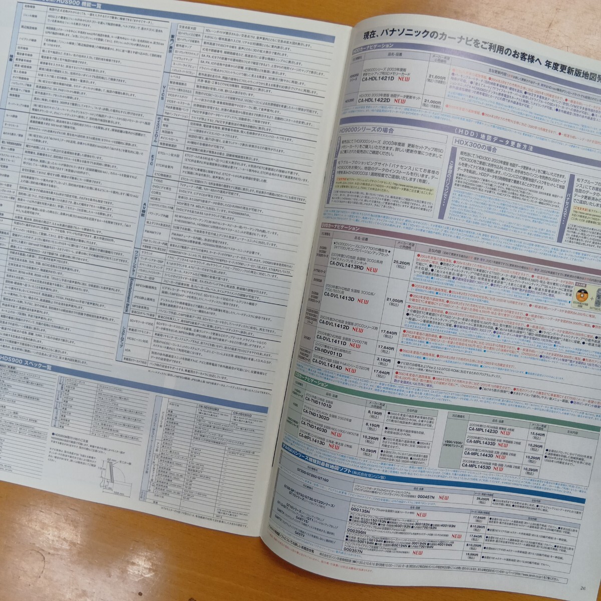 Panasonic HDDカーナビステーションシステム カタログ HDS950M/HDS900 Fクラス 2004年当時物 26ページ_画像9