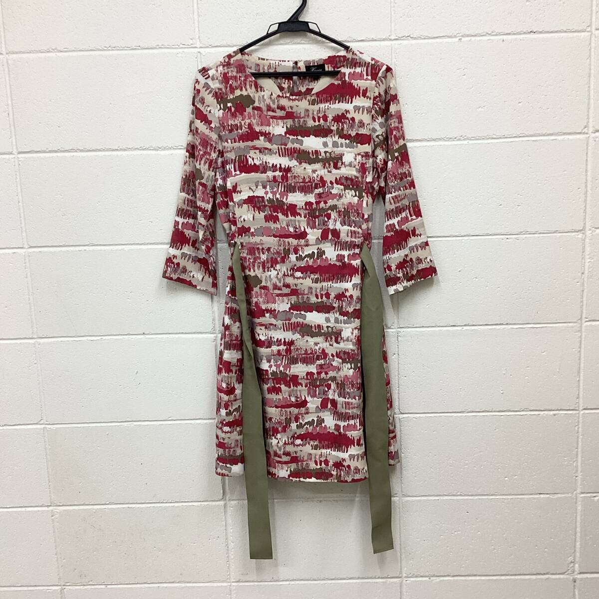 ◇美品◇Harriss　ワンピース　36サイズ　ハリス　ピンク　ポリエステル　ウォッシャブルタイプ　Sサイズ　綺麗目　古着　管4808_画像2