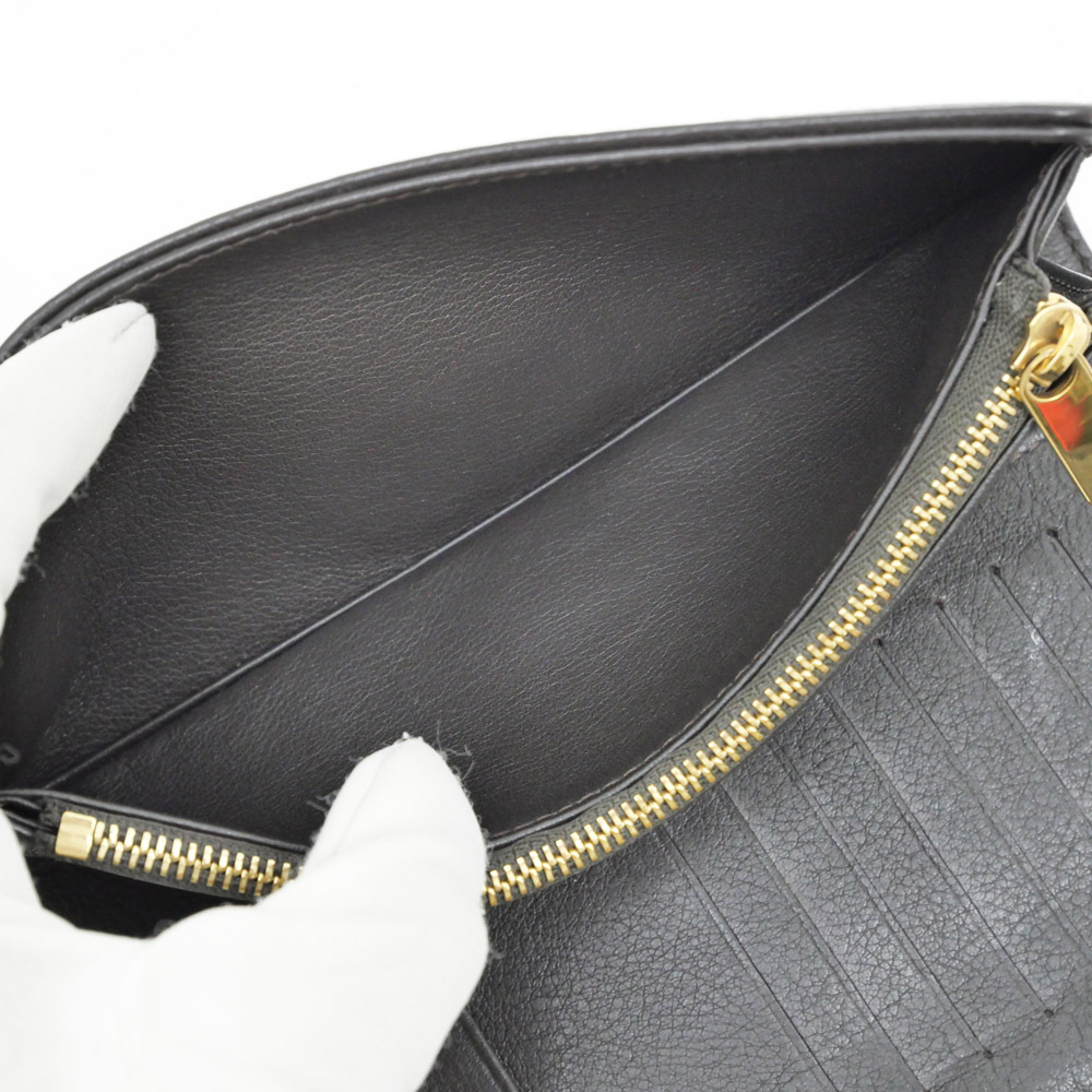 【名東】ルイヴィトン 長財布 ポルトフォイユ・アメリア ショコラ ゴールド金具 こげ茶色 M95968 レディース メンズ_画像8